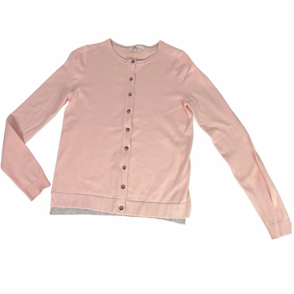 Boden size XS Long Sleeve Pink Cardigan Sweater Spots